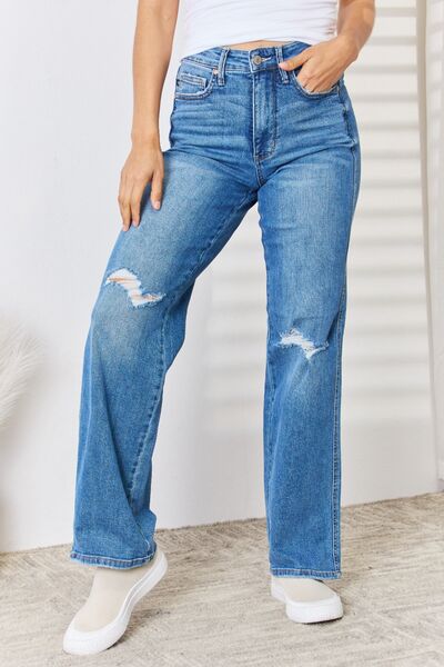 Judy Blue High Waist Straight-Leg Jeans