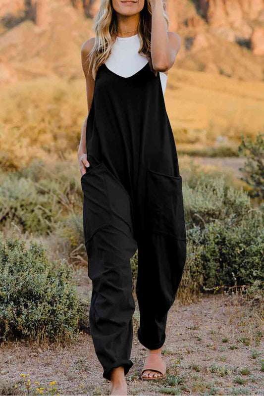 Double Take Jumpsuit with Pockets